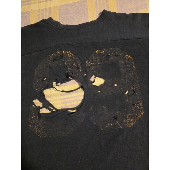 Vintage 80s Notre Dame Football T Shirt Jersey Champion USA Size XL Thrashed 90s - Picture 14 of 16